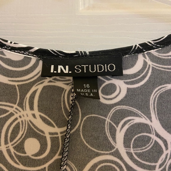 I.N. Studio black dress with pattern - Picture 2 of 4